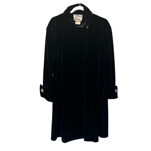 Vintage Tadashi Saks Fifth Avenue Velvet Cape Sweater Cardigan One Size USA Made - Picture 1 of 8